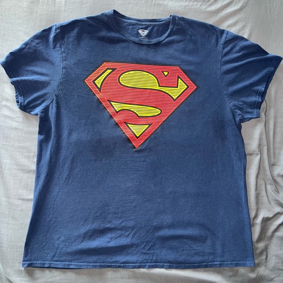 Superman 100% cotton navy blue short sleeve tshirt - Picture 1 of 5